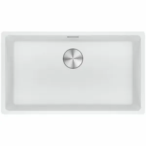 Franke Maris 720mm Single Bowl Flushmount Sink with Extension Drainer Polar White MRG210-72PW-FPC by Franke, a Kitchen Sinks for sale on Style Sourcebook