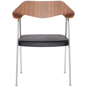 Case Furniture 675 Armchair in Walnut - Chrome Frame and Black Leather RD301W2LEACHR by Case Furniture, a Chairs for sale on Style Sourcebook