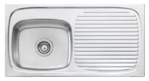 Oliveri Ultraform Single Bowl Right Hand Drainer Sink UF01NTH by Oliveri, a Kitchen Sinks for sale on Style Sourcebook