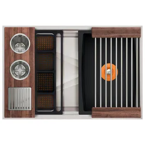 The Galley Ideal WashStation 30S Wash Kit Walnut IWA-30-S-WA by The Galley, a Kitchen Sinks for sale on Style Sourcebook