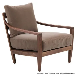 De La Espada Low Lounge Chair in Walnut Timber - Upholstery Range A 340WA by De La Espada, a Chairs for sale on Style Sourcebook
