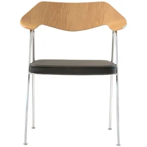 Case Furniture 675 Armchair in Oak - Chrome Frame and Black Leather RD301OLEACHR by Case Furniture, a Chairs for sale on Style Sourcebook