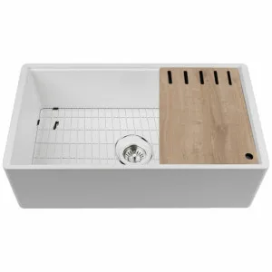 Abey Chambord Legrande Reversible Single Fireclay Sink LEGRANDE-1W by Abey, a Kitchen Sinks for sale on Style Sourcebook