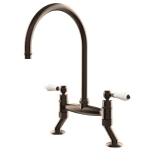 Turner Hastings Ludlow Bridge Mixer Tap English Bronze LU111BM-EB by Turner Hastings, a Kitchen Taps & Mixers for sale on Style Sourcebook