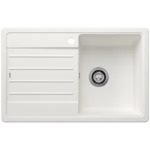 Blanco LEGRA 45S Single Bowl Top Mount Sink with Left Hand Drainer Silgranit White 528056 by Blanco, a Kitchen Sinks for sale on Style Sourcebook