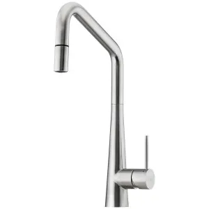 Oliveri Essente 316 Stainless Steel Square Goose Neck Pull Out Mixer - Stainless Steel SS31675 by Oliveri, a Kitchen Taps & Mixers for sale on Style Sourcebook