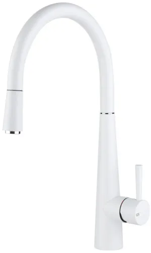 Gessi Just Sink Mixer Tap with Pull Out White 20577W by Gessi, a Kitchen Taps & Mixers for sale on Style Sourcebook