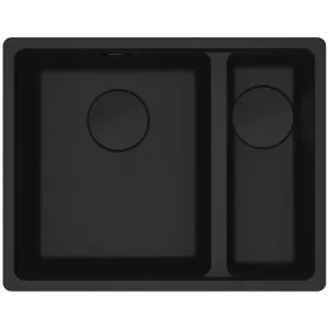Franke Maris 340/150mm 1 and 1/2 Bowl Right Undermount Sink with Extension Drainer Matte Black MRG160SBRMB-FPC by Franke, a Kitchen Sinks for sale on Style Sourcebook