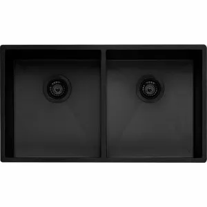 Oliveri Spectra Double Bowl Sink Black SB63BK by null, a Kitchen Sinks for sale on Style Sourcebook