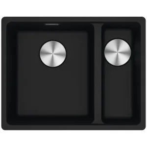Franke Maris 340/150mm 1 and 1/2 Bowl Right Flushmount Sink with Extension Drainer Onyx MRG260SBRON-FPC by null, a Kitchen Sinks for sale on Style Sourcebook