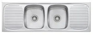 Oliveri Ultraform Double Bowl Double Drainer Sink UF13DNTH by Oliveri, a Kitchen Sinks for sale on Style Sourcebook