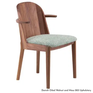De La Espada Twenty Five Dining Armchair in Walnut Timber - Upholstery A 680WA by null, a Chairs for sale on Style Sourcebook