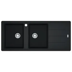 Franke Basis Double Bowl Topmount Sink with Right Hand Drainer - Onyx BFG621ONRHD-B by null, a Kitchen Sinks for sale on Style Sourcebook