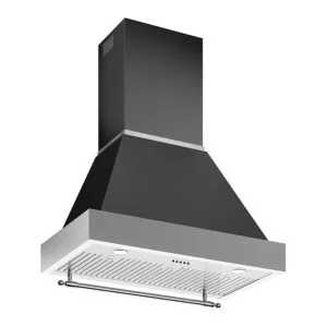 Bertazzoni Heritage Series 90cm Wall Mount Rangehood Nero Matte K90HERTX-KC36HERTNE by null, a Rangehoods for sale on Style Sourcebook