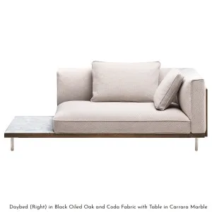 De La Espada Belle Reeve Right Daybed with Table in Walnut - Upholstery Range A 12208R-WA by De La Espada, a Sofas for sale on Style Sourcebook