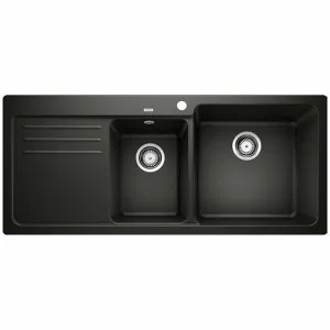 Blanco Bowl and 3/4 Inset Sink with Left Hand Drainer Black NAYA8SBRK5 by Blanco, a Kitchen Sinks for sale on Style Sourcebook