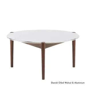 De La Espada Sidekicks Medium Coffee Table with Aluminium Top and Walnut Timber 456MW by De La Espada, a Side Table for sale on Style Sourcebook
