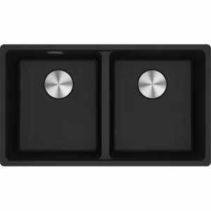 Franke Maris 350mm Double Bowl Topmount Sink with Extension Drainer Onyx MRG620-3535ONFPC by Franke, a Kitchen Sinks for sale on Style Sourcebook