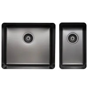 Titan Large and Small Bowl Sink Gunmetal TSGM5228 by Titan, a Kitchen Sinks for sale on Style Sourcebook