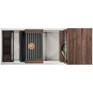 The Galley Ideal Work & Wash Station 4D Walnut IWW-4-D-WA by The Galley, a Kitchen Sinks for sale on Style Sourcebook