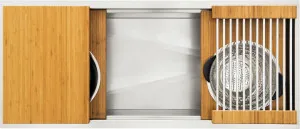 The Galley Ideal Workstation 4 Culinary Kit - Bamboo IWS-4-S-BA by The Galley, a Kitchen Sinks for sale on Style Sourcebook