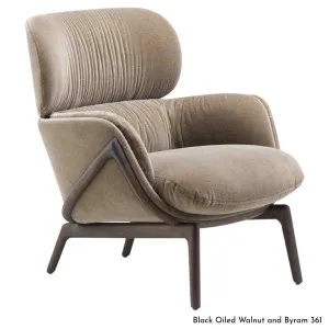 De La Espada Elysia Lounge Chair in Walnut Timber - Upholstery Range A - 101WA by De La Espada, a Chairs for sale on Style Sourcebook