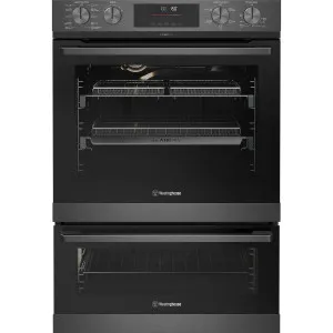 Westinghouse 60cm Multi-Function Pyrolytic Double Oven and SteamBake Dark Stainless Steel WVEP6727DD by Westinghouse, a Ovens for sale on Style Sourcebook