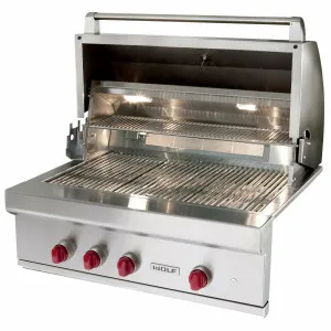 WOLF 91cm Built-in Outdoor LPG Gas Grill with Griddle Plate ICBOG36LP-825199 by Wolf, a BBQs for sale on Style Sourcebook