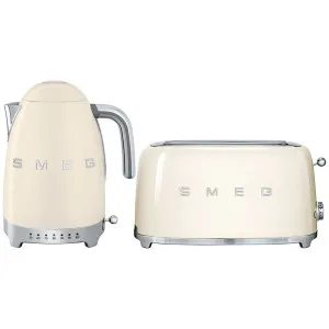 Smeg Temperature Control Kettle and 4 Slice Toaster Pack Cream KLF04CRAUTSF02CRAU by Smeg, a Small Kitchen Appliances for sale on Style Sourcebook