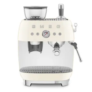 Smeg 50s Style Espresso Machine with Built-in Grinder Cream EGF03CRAU by Smeg, a Espresso Machines for sale on Style Sourcebook