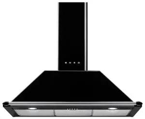 Smeg 90cm Victoria Aesthetic Black Canopy Rangehood KT90BLA by Smeg, a Rangehoods for sale on Style Sourcebook
