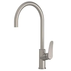 Oliveri Verona Goose Neck Mixer Tap Brushed Nickel VA306502BN by Oliveri, a Kitchen Taps & Mixers for sale on Style Sourcebook