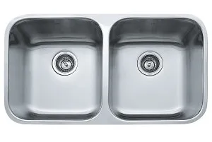 Franke Steel Queen Double Bowl Undermount Sink SQX120D-2 by Franke, a Kitchen Sinks for sale on Style Sourcebook