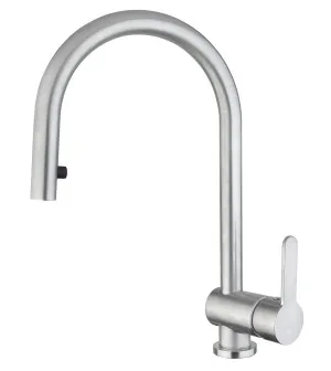 Armando Vicario Mix 15D Kitchen Mixer with Pull-Out Tap 400544BN by Armando Vicario, a Kitchen Taps & Mixers for sale on Style Sourcebook
