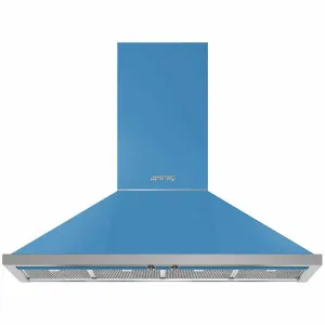 Smeg 120cm Portofino Turquese Canopy Rangehood KPFA12T by Smeg, a Rangehoods for sale on Style Sourcebook