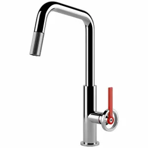 Gessi Officine V Pull Out Kitchen Mixer Tap 60203 by Gessi, a Kitchen Taps & Mixers for sale on Style Sourcebook