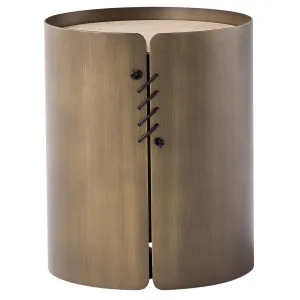 Amura Setacci 40cm Coffee Table - Natural Oak Top and Bronze Base AM082-T512-T570 by Amura, a Coffee Table for sale on Style Sourcebook