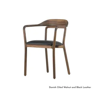 De La Espada Duet Chair with Upholstered Seat in Walnut Timber - Uphlostery Range A - 753SWA by De La Espada, a Chairs for sale on Style Sourcebook