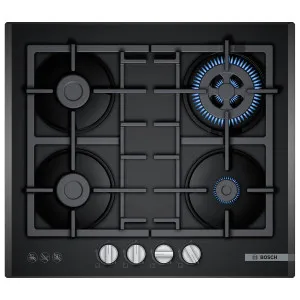 Bosch 60cm Series 4 Gas Cooktop Black Tempered Glass PNH6B6B91A by Bosch, a Cooktops for sale on Style Sourcebook