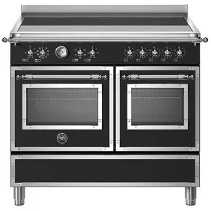 Bertazzoni 100cm Heritage Induction Matte Black Freestanding Double Oven HER105I2ENET by Bertazzoni, a Cooktops for sale on Style Sourcebook