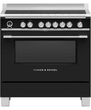 Fisher & Paykel Series 9 90cm Classic Freestanding Induction Pyrolytic Cooker Black OR90SCI6B1 by Fisher & Paykel, a Cooktops for sale on Style Sourcebook