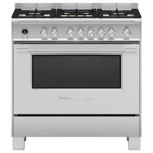 Fisher & Paykel Series 9 90cm Classic Style Freestanding Dual Fuel Pyrolytic Cooker Stainless Steel OR90SCG6X1 by Fisher & Paykel, a Cooktops for sale on Style Sourcebook