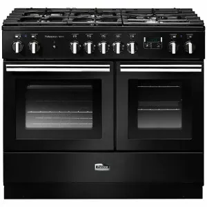 Falcon 100cm Professional FX Freestanding Dual Fuel Oven/Stove Black and Chrome PROPL100FXDFGB-CH by Falcon, a Cooktops for sale on Style Sourcebook