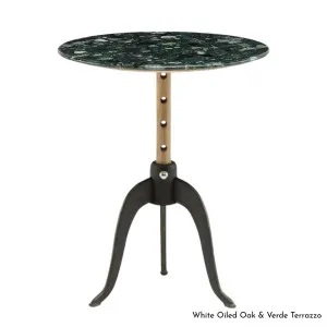 De La Espada Sidekicks Height Adjustable Table with Terrazzo Top and Walnut Timber 459WT by De La Espada, a Side Table for sale on Style Sourcebook