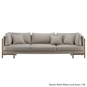 De La Espada Frame Long Sofa in Walnut Timber - Upholstery Range A 766LAWA by De La Espada, a Sofas for sale on Style Sourcebook