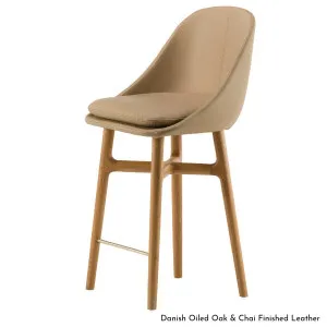 De La Espada Solo Wide Breakfast Bar Stool in Walnut Timber - Upholstery Range A 750SPWA by De La Espada, a Chairs for sale on Style Sourcebook