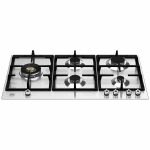 Bertazzoni 90cm Professional Series Natural Gas Stainless Steel Cooktop P905LPROX by Bertazzoni, a Cooktops for sale on Style Sourcebook