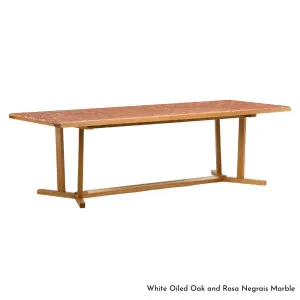 De La Espada Shaker Dining Table Medium in Oak with Stone Top 764MMK by De La Espada, a Dining Tables for sale on Style Sourcebook