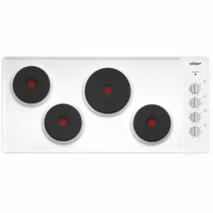Chef 90cm Electric White Enamel Cooktop CHS942WB by Chef, a Cooktops for sale on Style Sourcebook