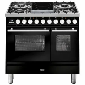 ILVE Professional Plus Series 90cm Dual Fuel Induction Double Oven with Milano Knobs PD09IDWE3BK by Ilve, a Cooktops for sale on Style Sourcebook